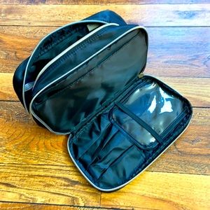 Kestrel Makeup Bag - Black with Gold Zippers